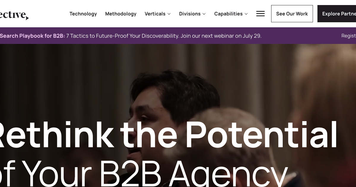 Homepage of Directive Consulting, a performance marketing agency